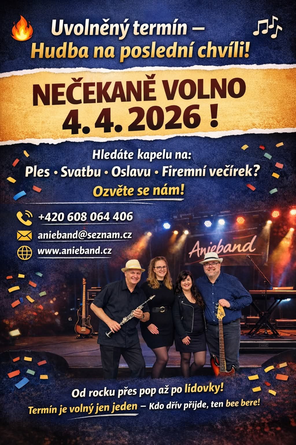 Anieband - Nečekaně volno 4.4.2026