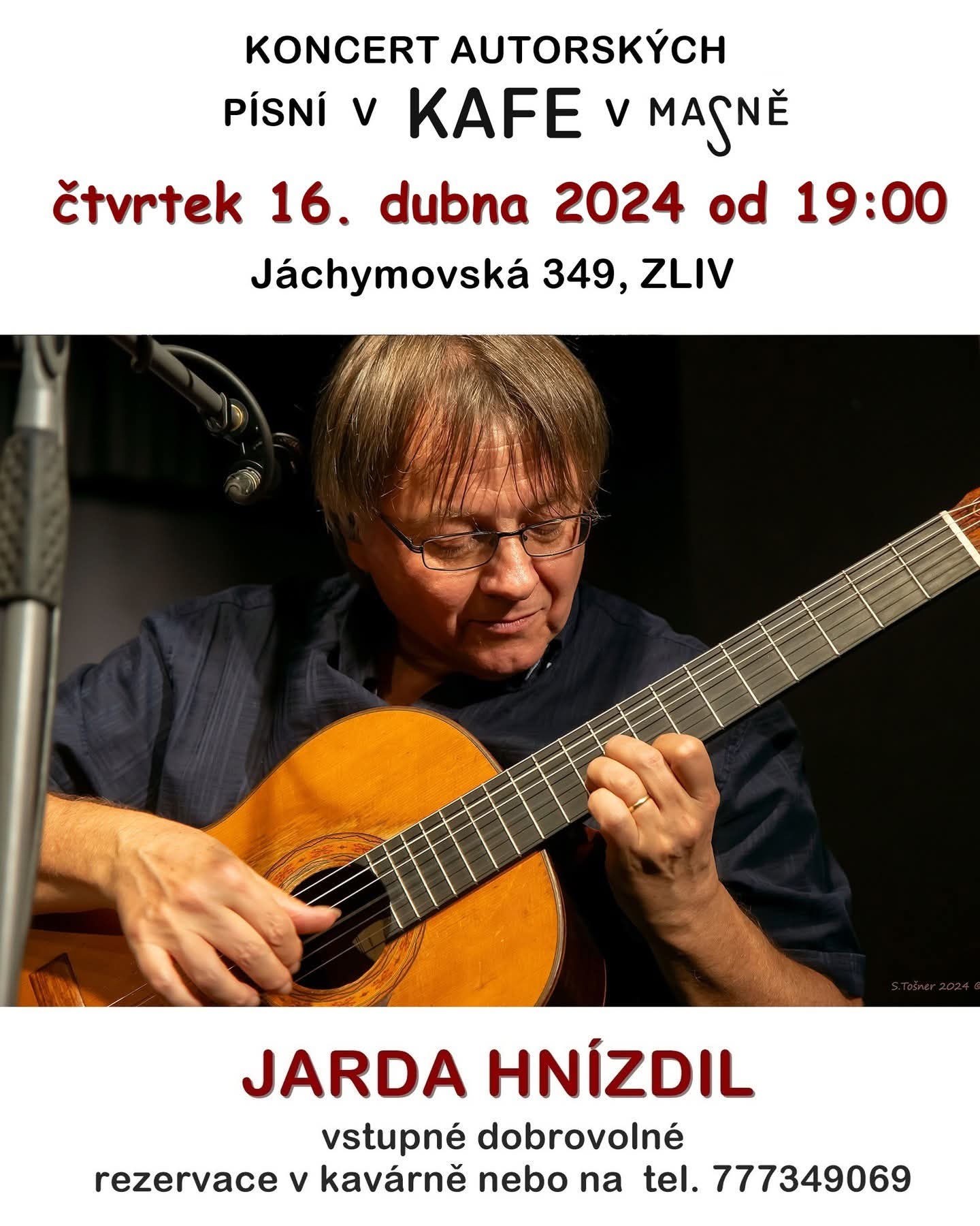 Koncert autorských písní v Kafe v Masně