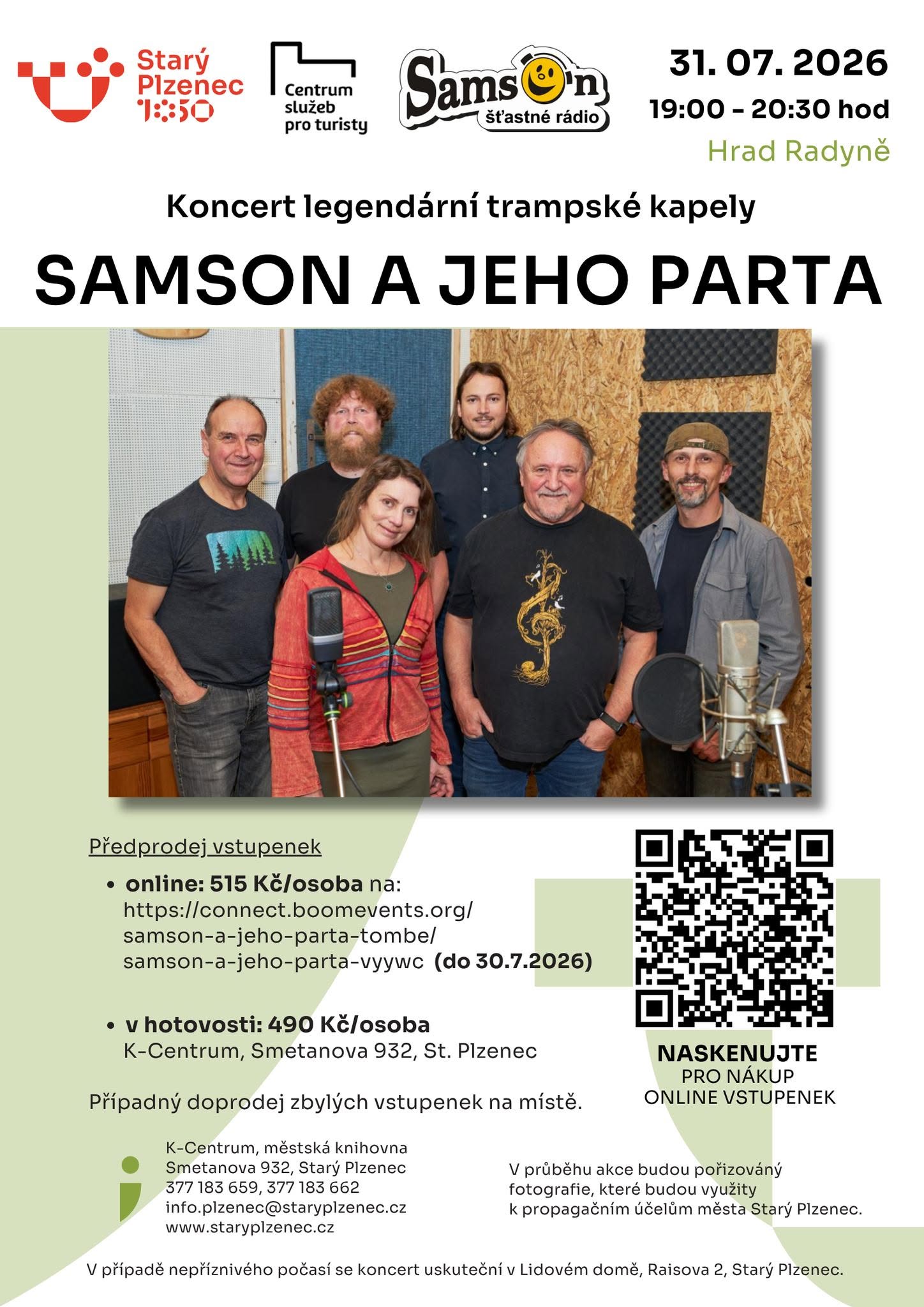 Koncert legendární trampské kapely SAMSON A JEHO PARTA