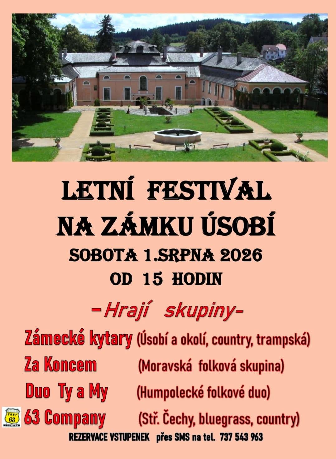 LETNÍ FESTIVAL NA ZÁMKU ÚSOBÍ