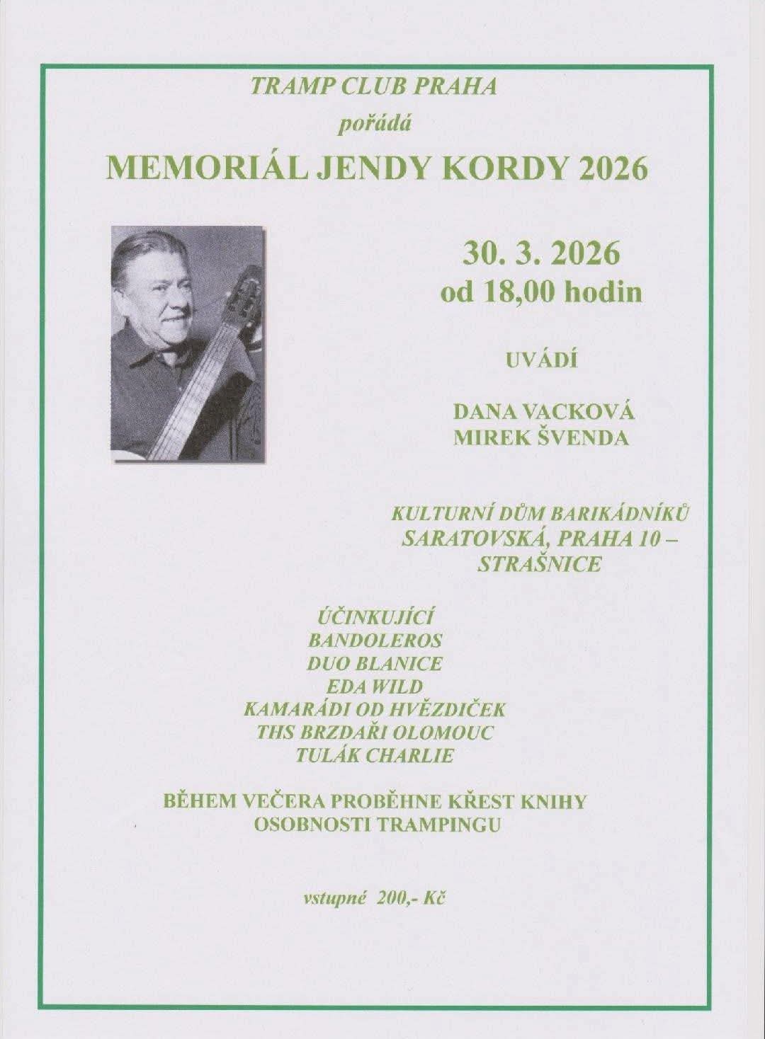 MEMORIÁL JENDY KORDY 2026