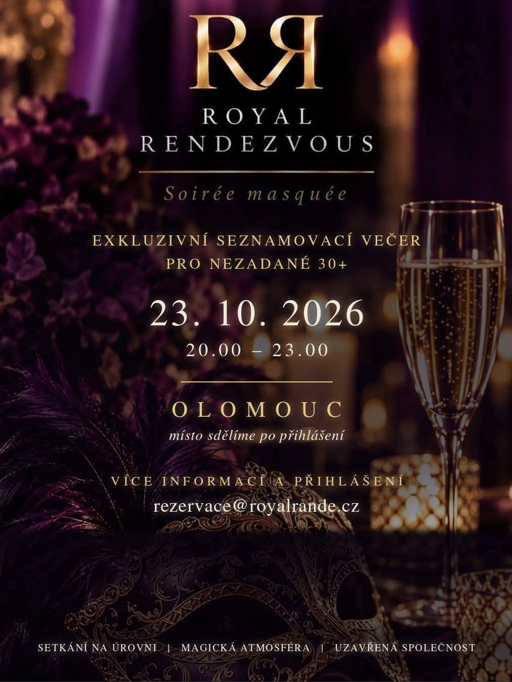 Soirée masquée - Exkluzivní seznamovací večer pro nezadané 30+